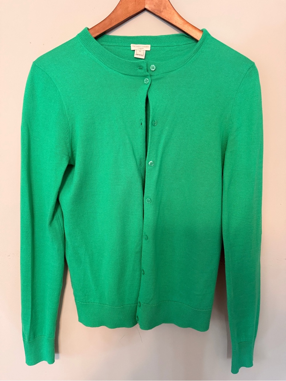 J.Crew Caryn Cardigan Bright Green 100% Cotton XS